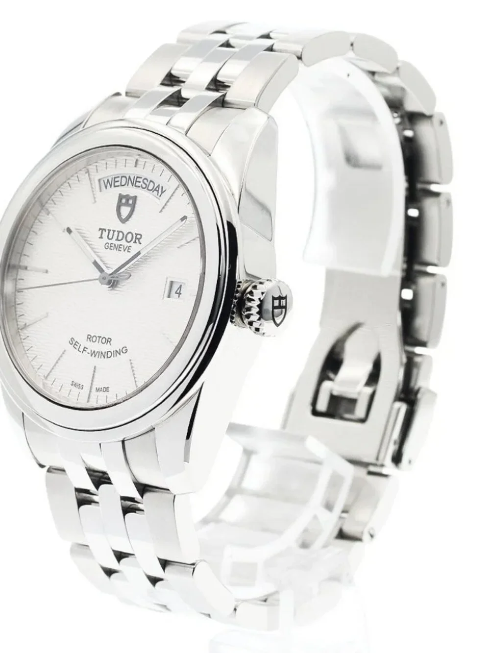 TUDOR Glamour 56000 Date day Silver Dial Automatic Men's Watch_940319